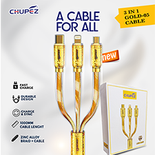 CHUPEZ 3 in 1 USB gold 05 cable